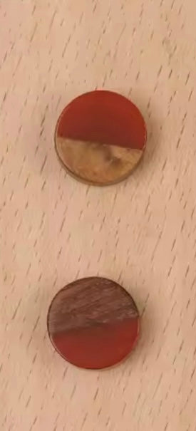 Wood resin earrings