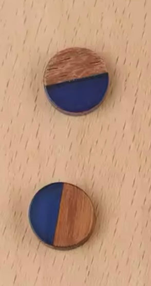 Wood resin earrings