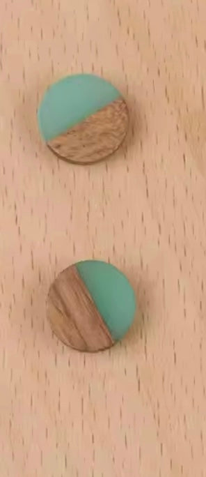 Wood resin earrings