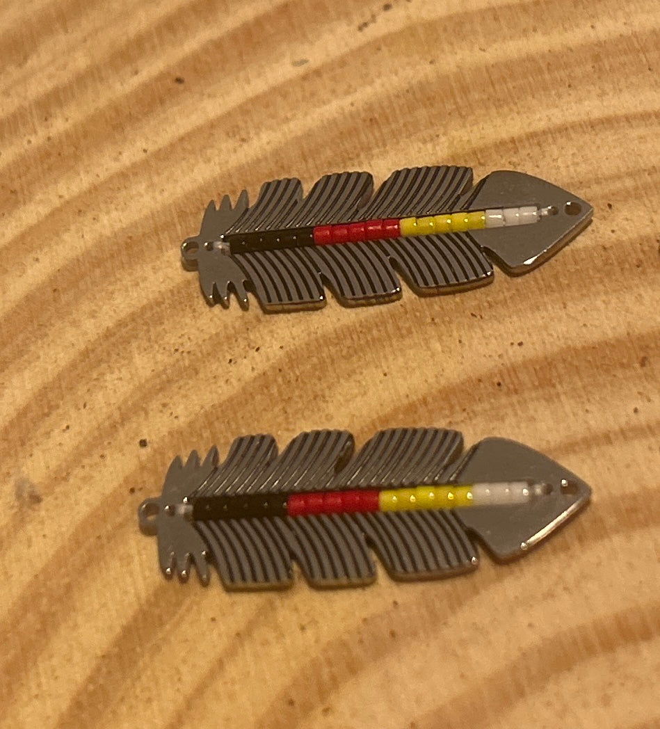 Medicine Wheel Feather Earrings – Limited Edition