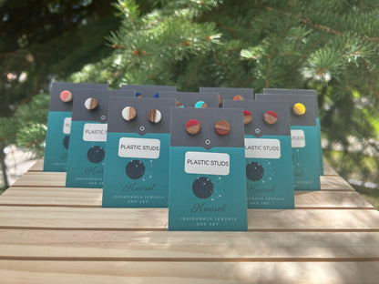 Wood resin earrings