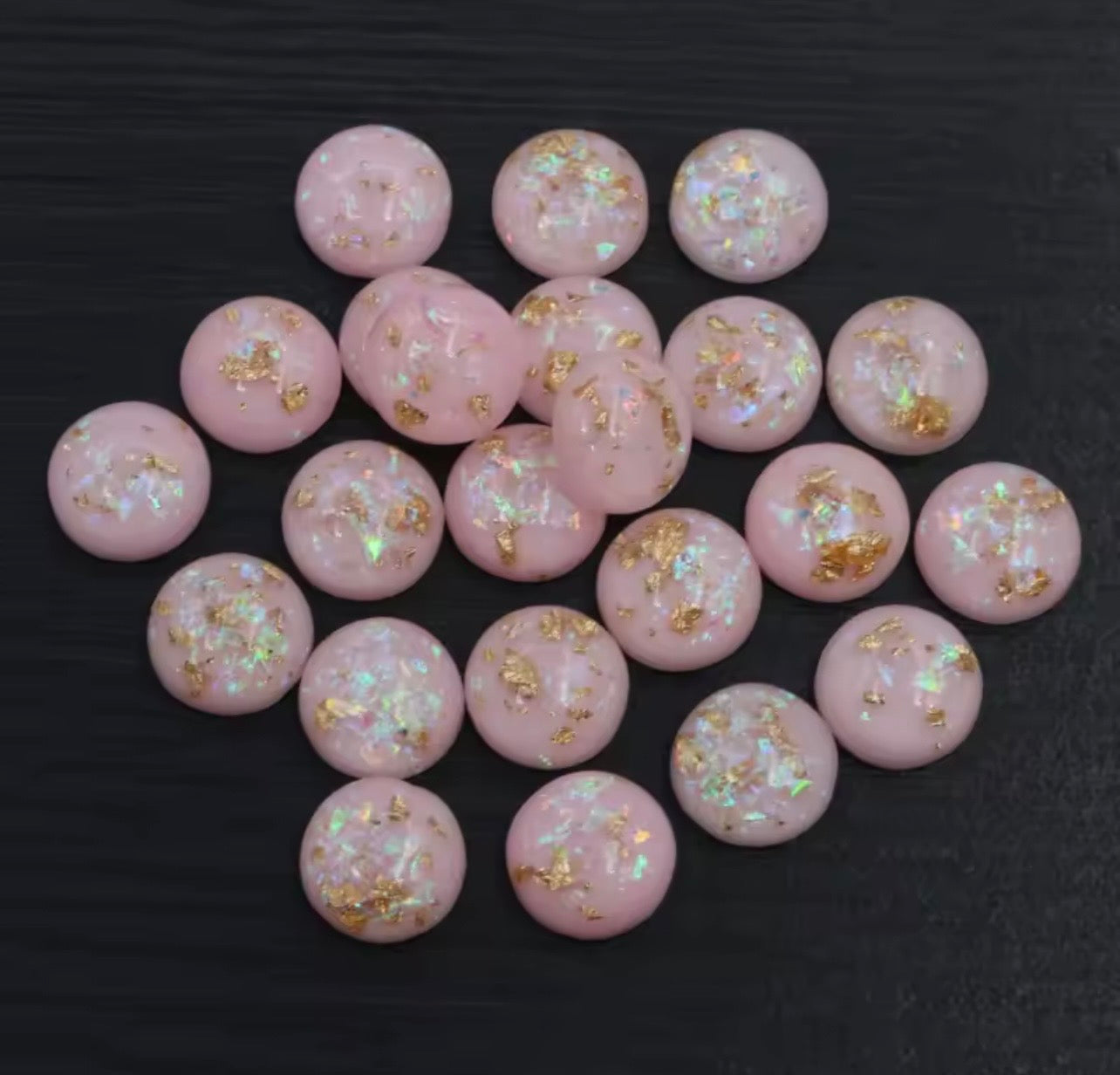 Gold flecks 12 mm circle