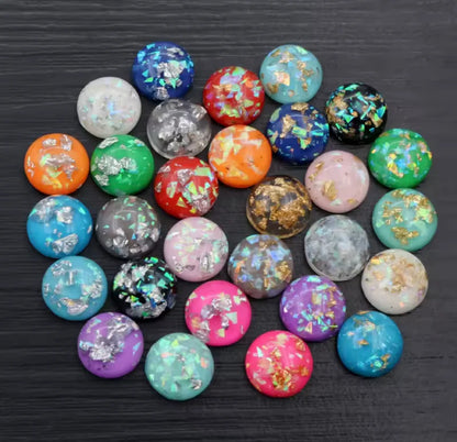 Gold flecks 12 mm circle