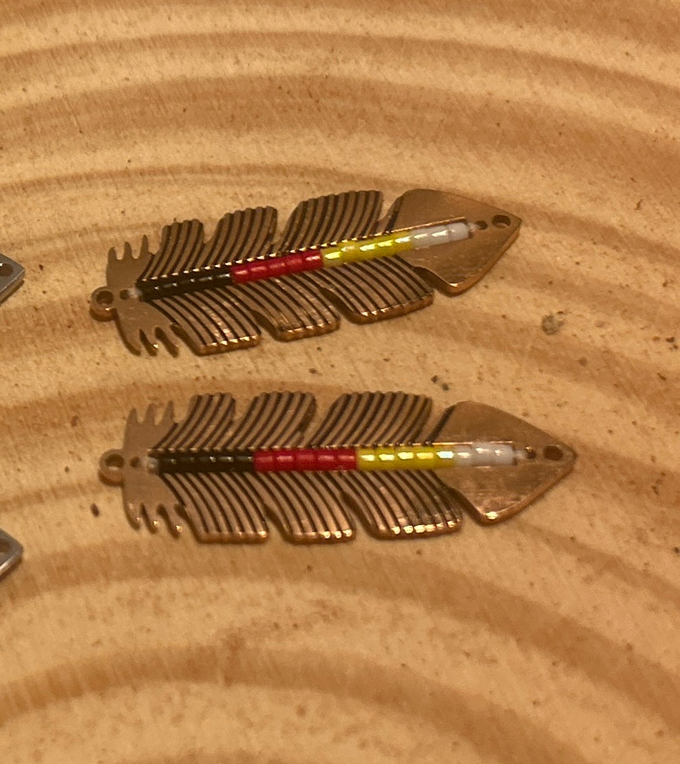Medicine Wheel Feather Earrings – Limited Edition