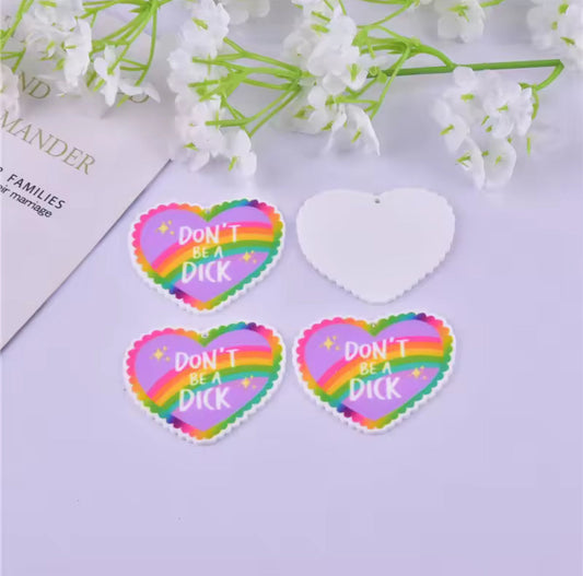 Rainbow Heart Dont Be A Dick