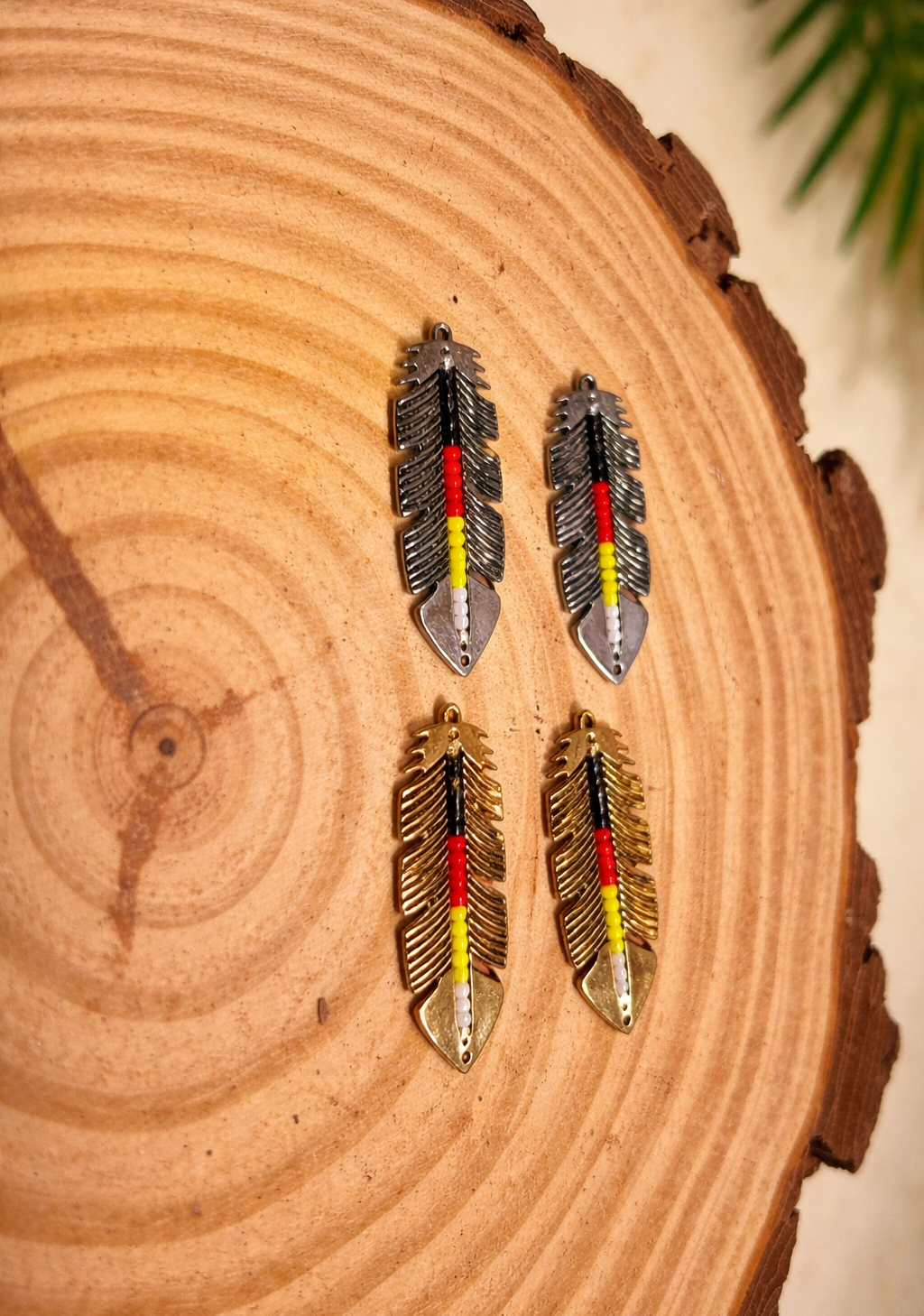 Medicine Wheel Feather Earrings – Limited Edition