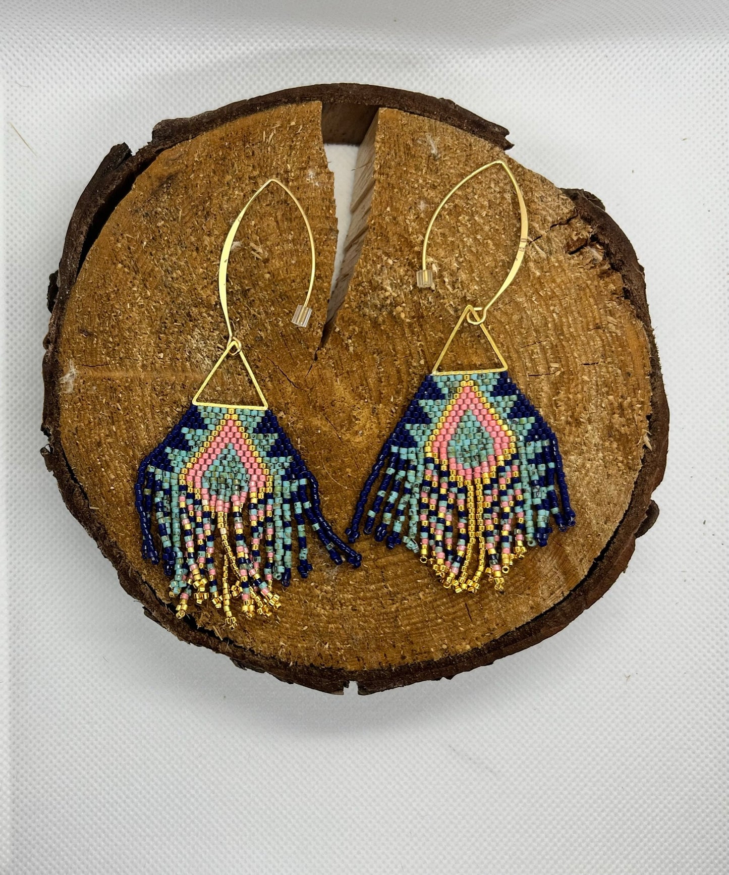 "Beaded delica fringe on cedar" 8.5 x 11 Cardstock print