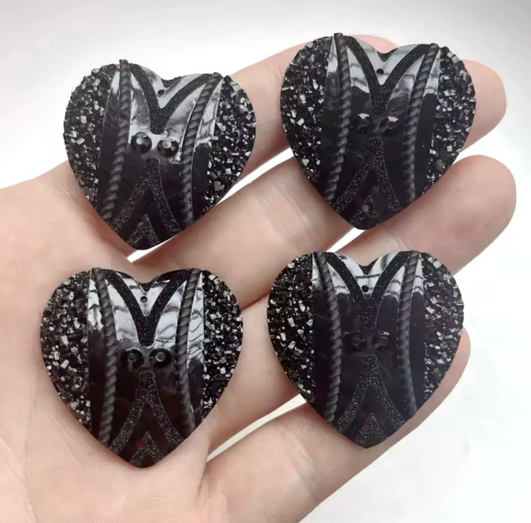 35mm Heart Shape Resin Cabochon