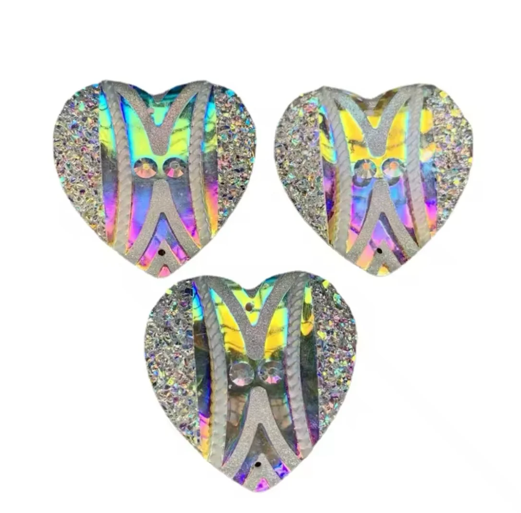 35mm Heart Shape Resin Cabochon
