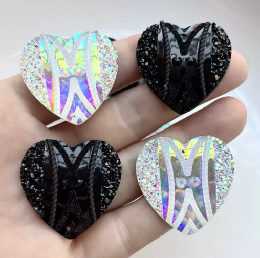35mm Heart Shape Resin Cabochon